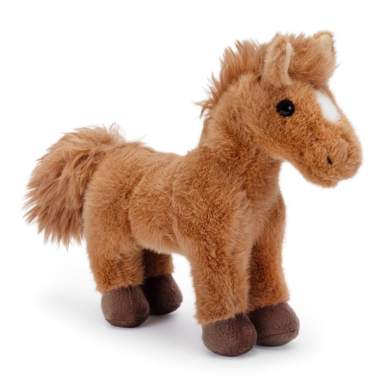 Zappi Co Light Brown Horse Plush Toy – 20cm Soft Stuffed Animal